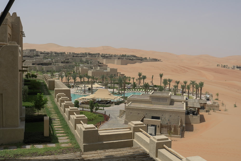Outside the Qasr al Sarab hotel